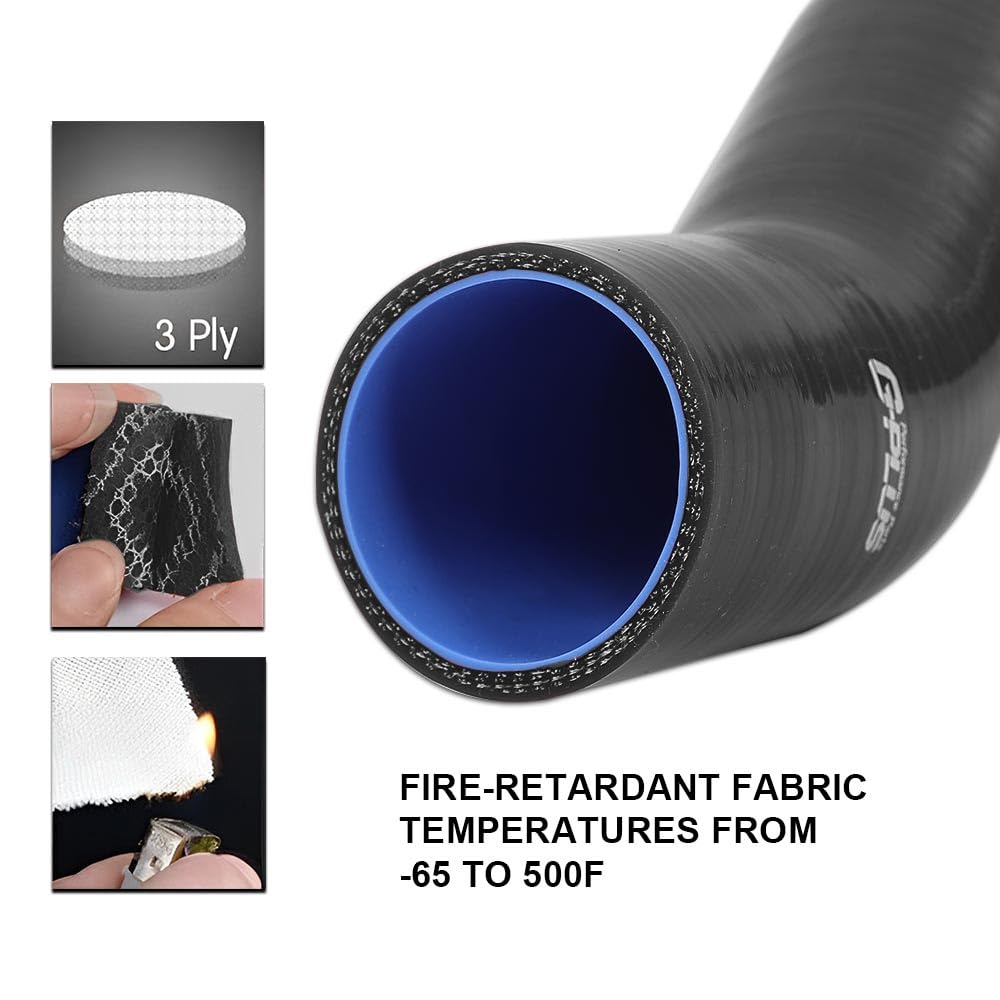 G-PLUS Black Radiator Silicone Hoses Compatible with Dodge Ram 2500 3500 Cummins 5.9L/6.7L Diesel 2003-2010