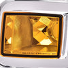 G-PLUS New Front Clear Chrome Parking Signal Light Set Compatible with 2003-2008 Hummer H2/2005-2008 Hummer H2 SUT Amber Lens