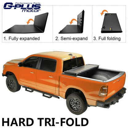 G-PLUS Hard Tri-fold Truck Bed Tonneau Cover Compatible with 2015-2021 Chevy/GMC Colorado/Canyon 2015-2021 Extra Short Bed 5'