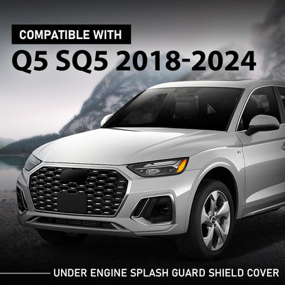 G-PLUS Under Engine Splash Guard Shield Cover, Compatible with Audi Q5 SQ5 2018-2024, 80B863822, 80B863822A