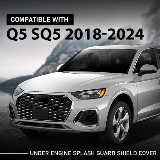 G-PLUS Under Engine Splash Guard Shield Cover, Compatible with Audi Q5 SQ5 2018-2024, 80B863822, 80B863822A