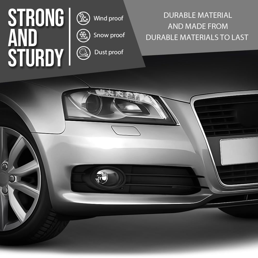 G-PLUS Fog Light Trim Set Driver and Passenger Side Compatible with Audi A3 Base/Quattro Base 2009-2013 Fit Models with Sport Package 8P0 807 681 N ZDE, 8P0 807 682 F ZDE Black