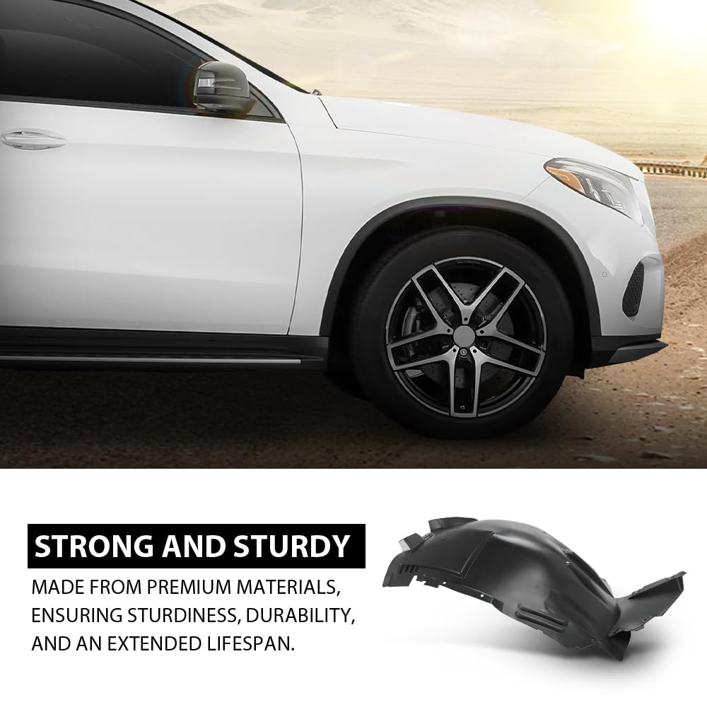 G-PLUS Front Right Fender Liner Inner Assembly, Compatible with Benz GLE350d GLE450 4Matic 2016/ GLE43 GLE63 2016-2019, Passenger Side, 2926900130, MB1249194