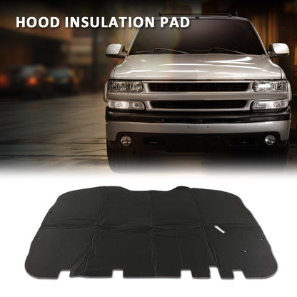 G-PLUS Black Hood Insulation Pad 1/2" with Clips Compatible with Chevy Tahoe 2000-2006/Fit Chevy Suburban 1500 2500 2000 2001 2002 2003 2004 2005 2006
