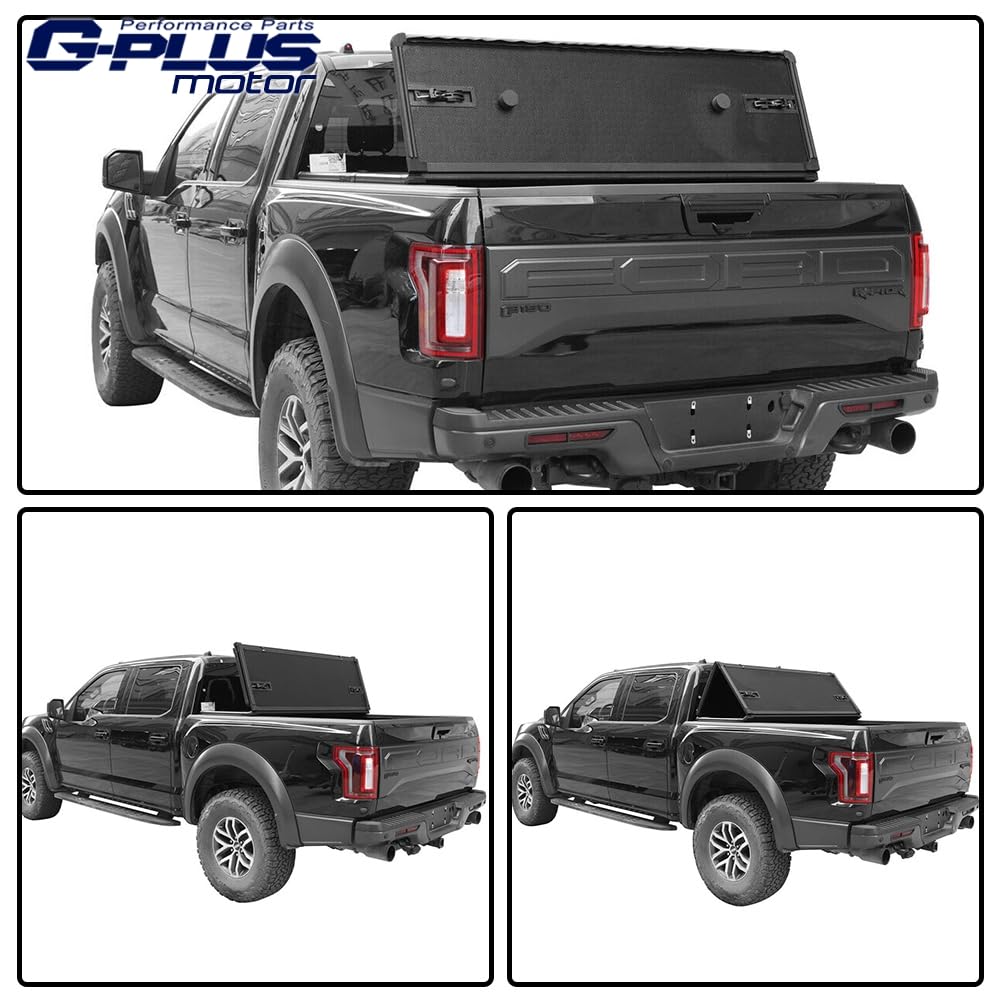 G-PLUS Hard Tri-fold Truck Bed Tonneau Cover Compatible with 2015-2021 Chevy/GMC Colorado/Canyon 2015-2021 Extra Short Bed 5'