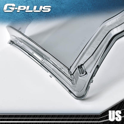 G-PLUS Front Headlight Lenses Cover, Compatible with 2005-2011 Toyota Tacoma, Left & Right Side Replacement Pair (Smoky Lens)