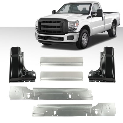 G-PLUS 6 PCS Rocker Panel Inner & Cab Kit Compatible with Ford F250 F350 F450 Super Duty 2 Door Regular Cab 1999-2016,Compatible with Regular Cabs Only/Not Fit Extended Cabs or Crew Cabs