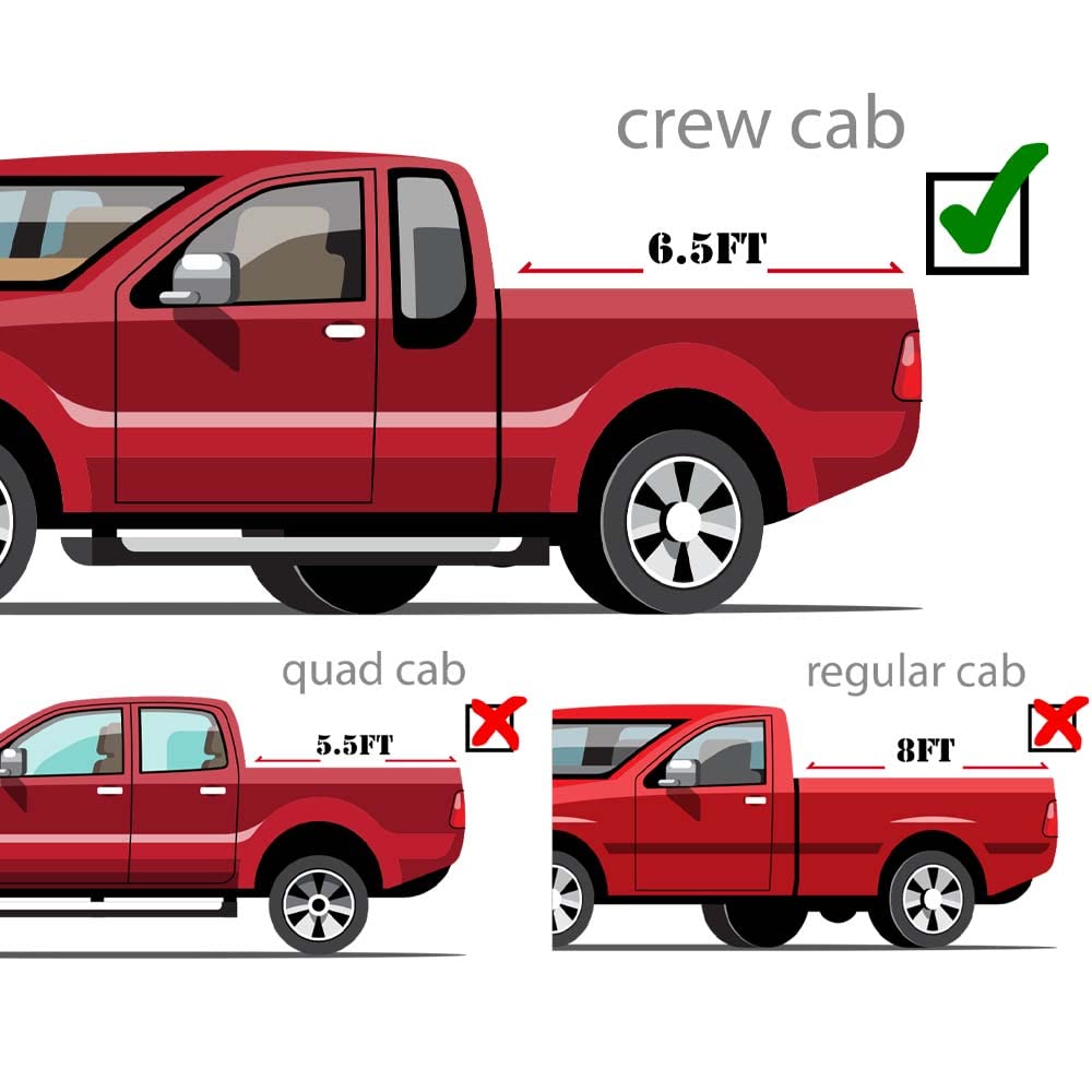 G-PLUS T3 Tri-Fold Hard Lock 6.5Ft Truck Tonneau Cover Compatible with 2009-2014 F150 | 6'5" Extra Short Bed
