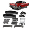 G-PLUS Rear Leaf Spring Relocation Pocket Set Compatible with Chevy Bel Air 210 150 1955 1956 1957 Front Spring Pockets, Axle Seats, Rear Frame, Notches, Spring Shackles