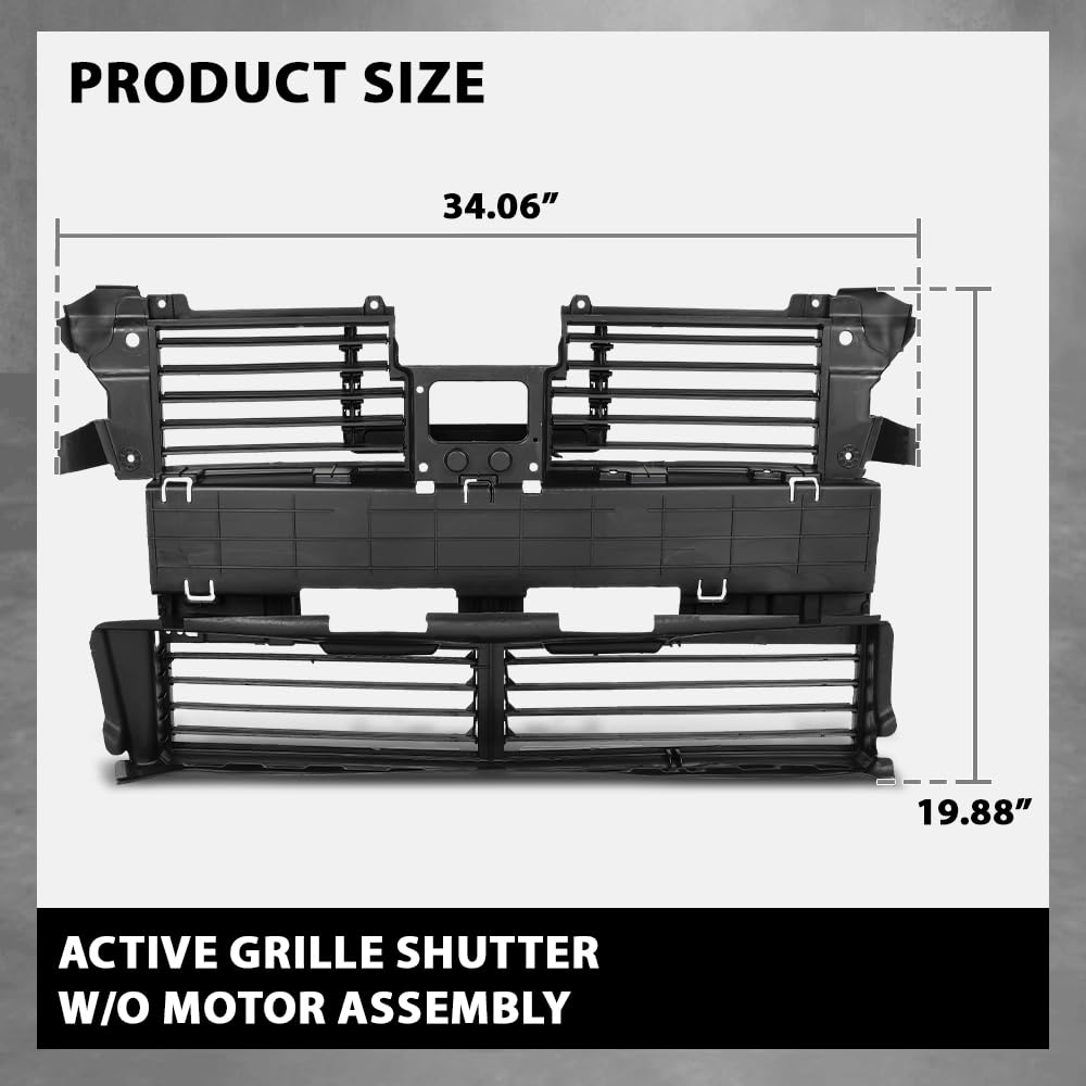 G-PLUS Active Grille Shutter, Compatible with Lincoln MKZ 2015-2016, FP5Z8475A, FP5Z-8475-A, 601605, FO1206132