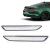 G-PLUS White LED Rear Side Marker Lights Lamps With Bulbs Compatible with Ford Mustang 2015-2022 FR3Z-15A201-A, FR3Z-15A101-A, FR3Z15A201A, FR3Z15A101A Pair Clear Lens
