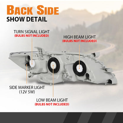 G-PLUS Headlight Assembly Front Headlamp Left Side Compatible with Toyota Camry 2007-2009 TO2502200, 20-6758-80, 20-6758-80-9, 206758801 OEM Fit Standard White