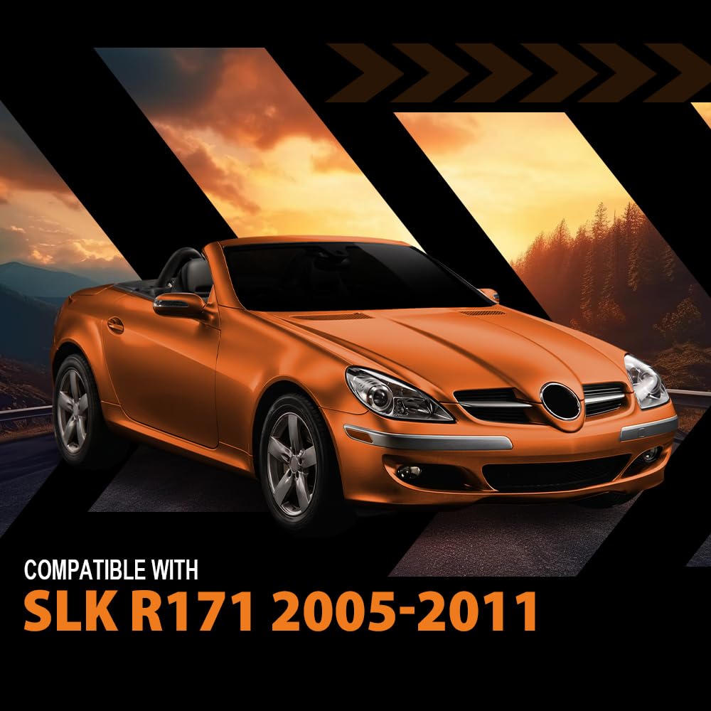 G-PLUS Headlight Lens Cover Compatible with Benz R171 SLK 2005-2011 Left & Right Pair Front Headlamp Lens Cover Clear