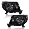 G-PLUS Headlights Assembly, Compatible with Toyota Tacoma 2005 2006 2007 2008 2009 2010 2011 Bumper Headlamps, Clear Lens Black Housing Clear Reflector,faros delanteros