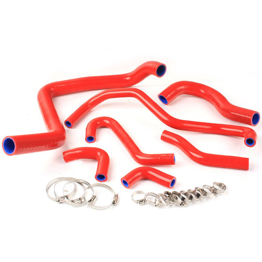 G-PLUS Silicone Radiator Coolant Hose Pipe Kit w/Clamps Compatible with 1991-1994 Honda/Acura Integra DB6 DB8 DC2 B18C B18C1 (Red 7 PCS)