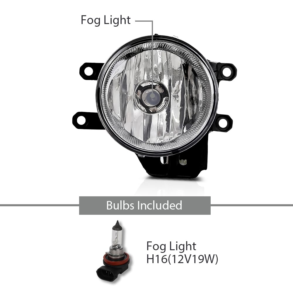 G-PLUS Front Bumper Fog Lights Lamps Left&Right Compatible with Toyota RAV4 2019-2022 8122012230