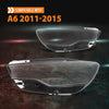 G-PLUS Headlight Lens Cover Compatible with Audi A6 C7 2011-2015 Left & Right Pair Front Headlamp Lens Cover Clear