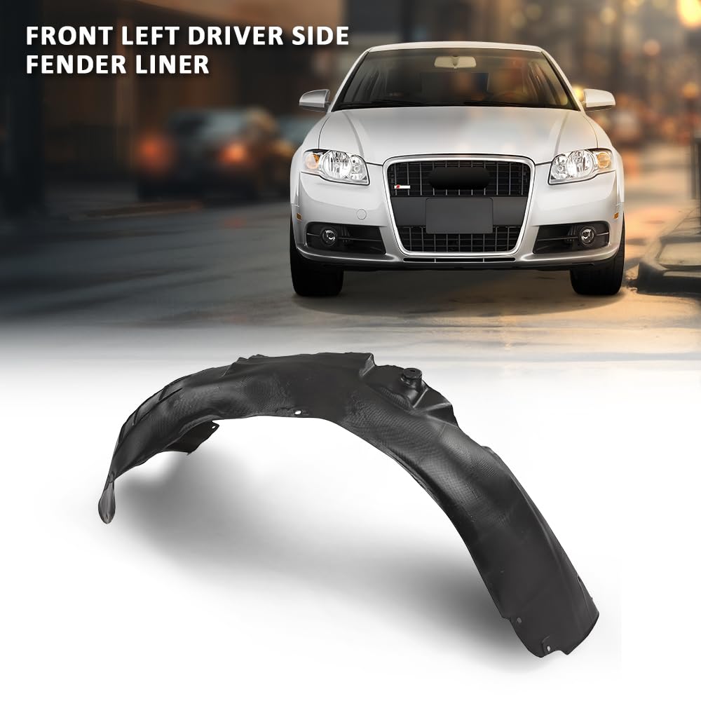 G-PLUS Front Left Fender Liner Inner, Compatible with Audi A4 A4 Quattro 3rd Generation 2005-2008/ Audi S4 4th Generation 2005-2008, Driver Side, 8E0821171E, AU1250100