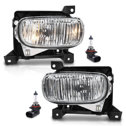 G-PLUS Fog Lights w/Bulbs Driver and Passenger Side Pair Clear Fit Toyota Tundra (submodel: Base, Limited, SR5) 2000 2001 2002 2003 2004 2005 2006 812100C010 812200C010 TO2593102 TO2592102