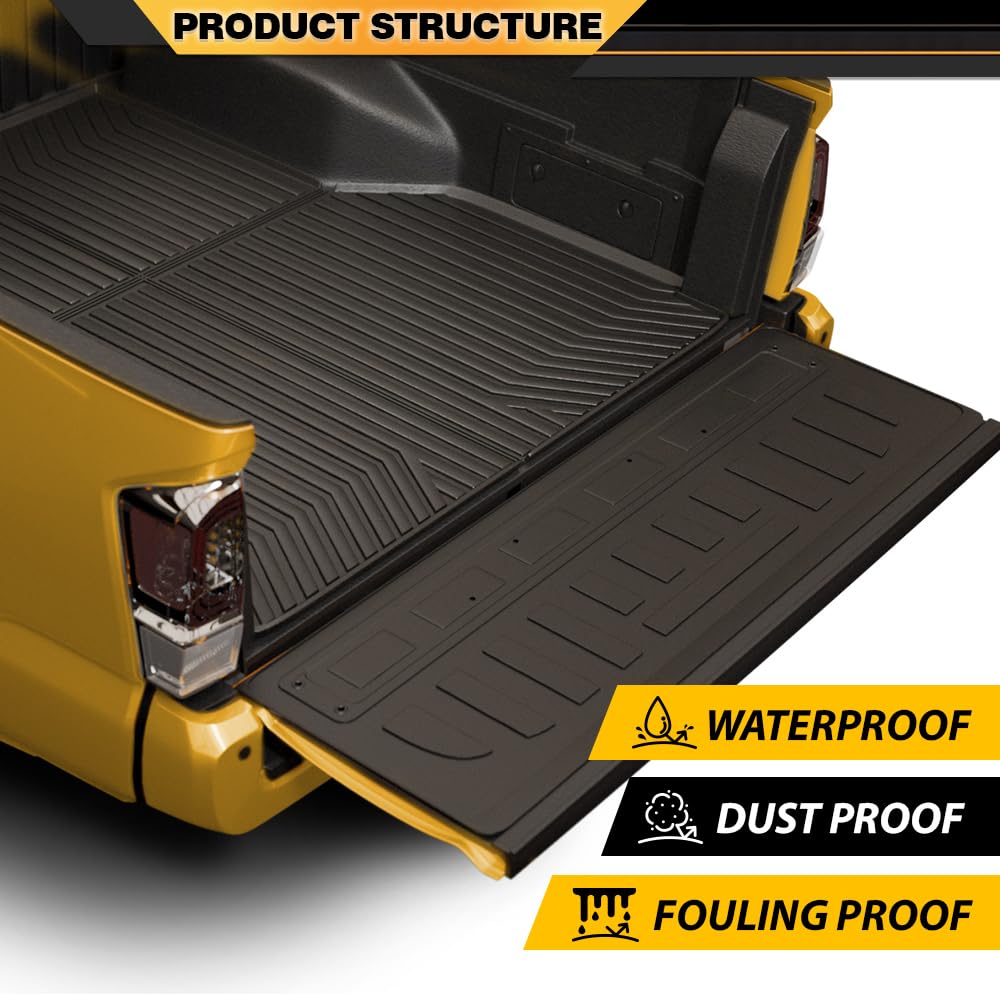 TPE Truck Mats, Compatible with Ford F150 2004-2014 with 5.5FT Bed, All Weather Full Cover Protection, Black Cargo Liner Interior Accessories