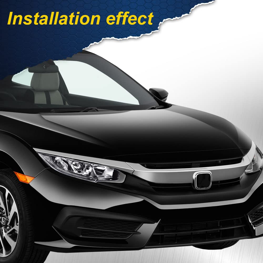 G-PLUS Headlights Assembly, Compatible with 2016 2017 2018 2019 2020 2021 Honda Civic Right bumper Headlamp, Clear lens Chrome Housing Clear Reflector