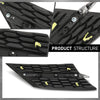 G-PLUS Front Bumper Grille Black Chrome Left and Right Compatible with Toyota RAV4 2013-2015 TO1200361, TO1200360