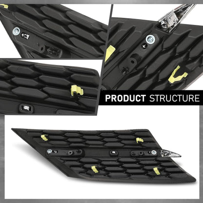 G-PLUS Front Bumper Lower Grille Insert Compatible with Toyota RAV4 2013-2015 531120R030, TO1036141 Black Center Mesh Grill