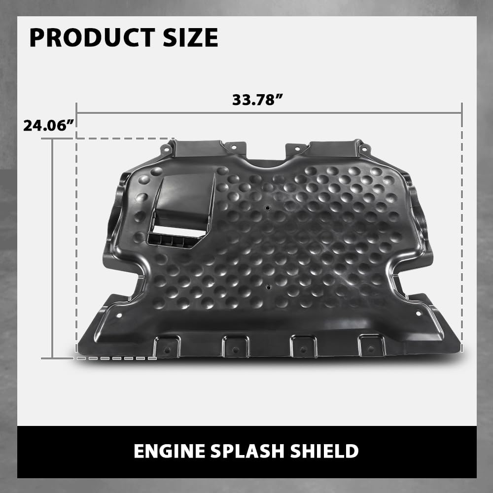 G-PLUS Engine Splash Shield Front or Rear Compatible with 2017-2021 Benz C300 4Matic Rear, Convertible/Coupe, All Wheel Drive 2055240200