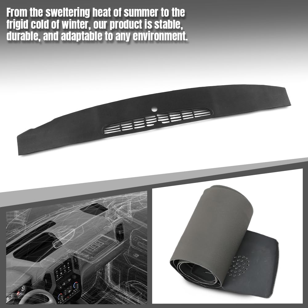 G-PLUS TPE Dash Defrost Vent Cover Upper Dashboard Panel Compatible with Chevy Silverado GMC Sierra 2007-2013 / Chevy Tahoe Avalanche Suburban & GMC Yukon XL Denal & Cadillac Escalade 2007-2014 Black