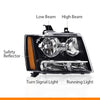 G-PLUS Headlights Assembly Fit Chevy Tahoe Subarban Avalanche 2007-2014 Right Passenger Side Bumper Corner Headlamp Clear Lens Black Housing Amber Reflector Bumper Headlamps,faros delanteros
