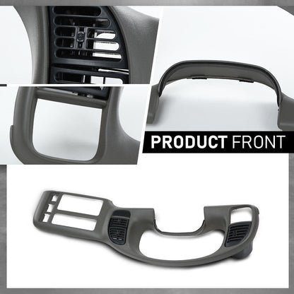 G-PLUS Dash Radio Cluster Trim Bezel Panel Compatible with Chevy Astro GMC Safari 1995-2005 15718197 Gray