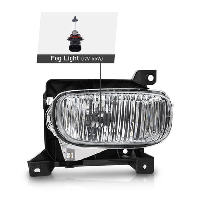 G-PLUS Fog Lights w/Bulbs Driver and Passenger Side Pair Clear Compatible with Toyota Tundra (submodel: Base, Limited, SR5) 2000-2006 812100C010 812200C010 TO2593102 TO2592102