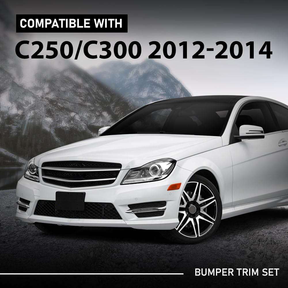 G-PLUS Front Bumper Trim Set Left & Right Compatible with Benz C250 C300 C350 4Matic & Base 2012-2015 2048853074