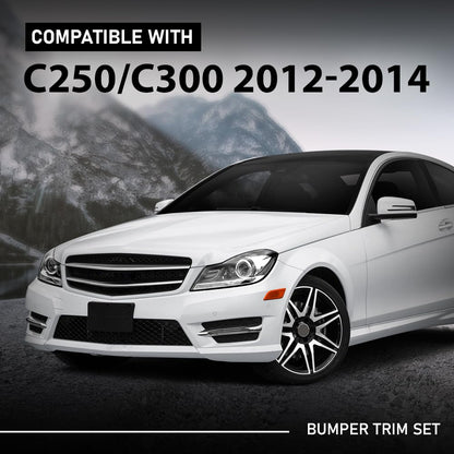 G-PLUS Front Bumper Trim Set Left & Right Compatible with Benz C250 C300 C350 4Matic & Base 2012-2015 2048853074