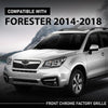 G-PLUS Front Chrome Grille Grill Factory Style Compatible with Subaru Forester 2014-2018 91121SG060, 91121SG040