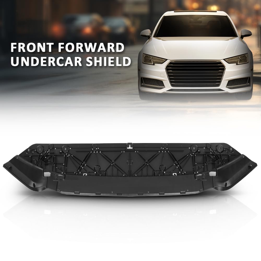 G-PLUS Front Forward Undercar Splash Shield, Compatible with Audi A4 S4 2017-2019, AU1228132, 8W0807611A Black Engine Splash Shield