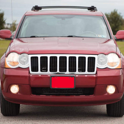 G-PLUS Front Bumper Fog Lights w/Bulb Compatible with Jeep Grand Cherokee 2005 2006 2007 2008 2009 2010/Fit Jeep Commander 2006-2010 CH2592138 CH2592138 4805859AA(Clear Lens)