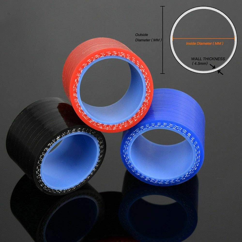 G-PLUS Silicone Radiator Coolant Tube Kit Clamps, Compatible With SUBARU IMPREZA GC8 GF8 STI EJ20 WRX 1996-2000 Red
