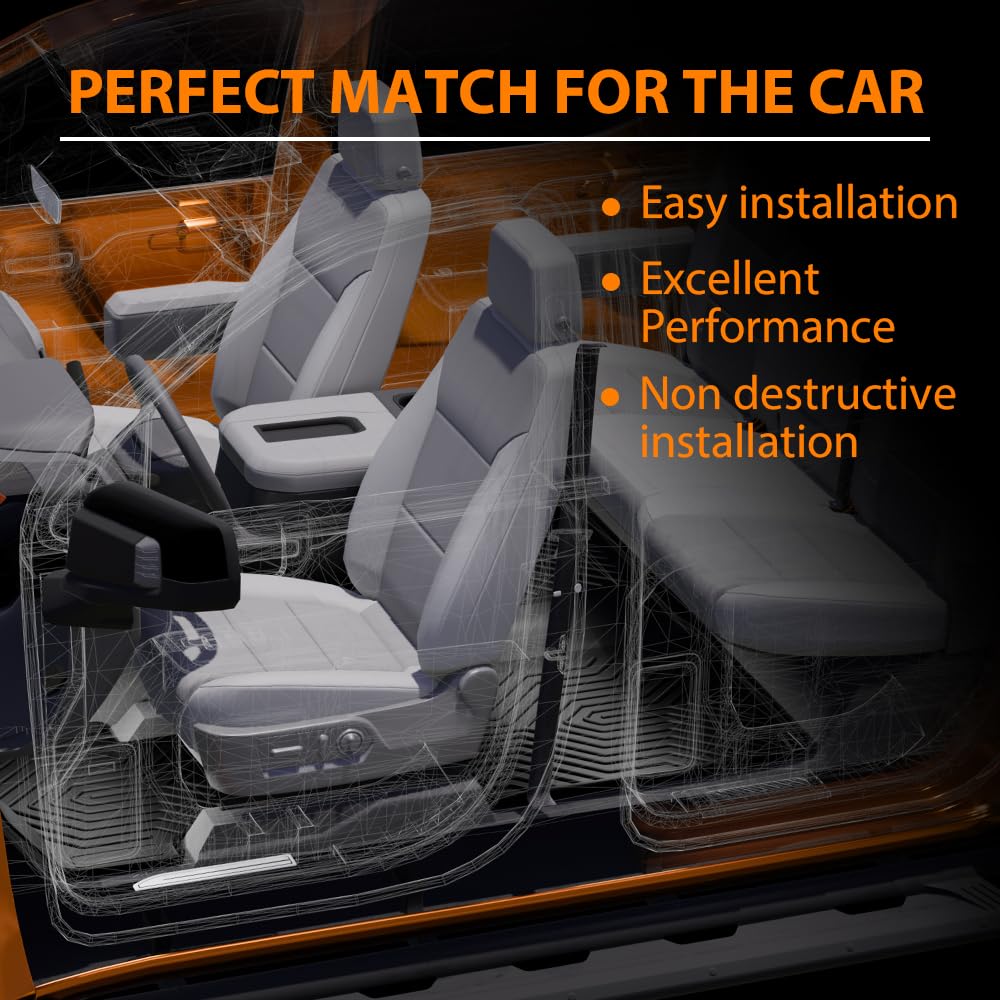 G-PLUS TPE Floor Mats Fit Nissan Altima 2014-2015 / Maxima 2016-2020 1st & 2nd Row Truck Accessories Cargo Liners All Weather Protection 3PCS Black Alfombras para Carro