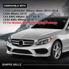 G-PLUS Bumper Grille Black Center Compatible with Benz C300 C43 AMG C450 AMG 4Matic 2015-2018, Fit For Models With AMG Styling Package 2058852123
