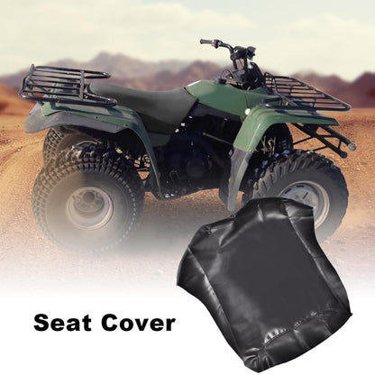 G-PLUS Leather Seat Cover, Motorcycle Seatcover Seat Protector Replacement Fit 1987-2001 Yamaha Big Bear 350 Black