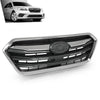 G-PLUS Front Bumper Grille Grill Assembly Black Shell Silver Insert Compatible with Subaru Legacy 2018-2019 91121AL19A