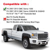 G-PLUS Pocket Riveted Fender Flares Compatible with 2007-2013 GMC Sierra 1500 All Beds, Front & Rear Smooth Black Upgrade Wheel Cover Protector