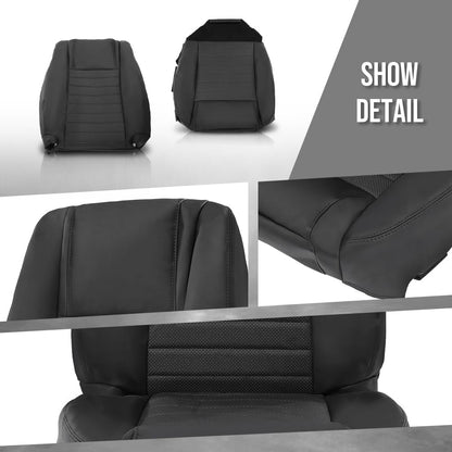 G-PLUS Driver Bottom and Top Seat Cover Compatible with Ford Mustang 2005-2009 Black Car Seat Cover Replacement