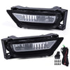 G-PLUS Fog Light Lamps Kit Compatible With 2013-2015 Honda Accord Sedan,Driving Fog Lamps W/Switch Bulbs Bezel Driver & Passenger Pair (Clear Lens)