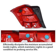 G-PLUS Tail Light Right Passenger Side for Chevy Trax 2013-2019 Red Lens Chrome Housing Product Features