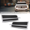 G-PLUS Bumper Grille Fog Light Cover Left & Right Side Compatible with Cadillac XTS 3.6L 2013-2017,Fit Models With Daytime Running Light 20901633, 20901632, GM1039149, GM1038149 Chrome Black