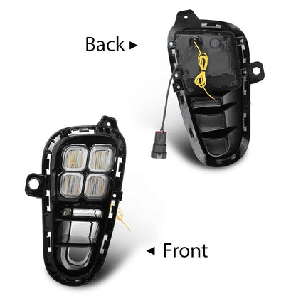 G-PLUS LED DRL Daytime Running Light Front Fog Lights Lamps with Wire Harness & Switch Compatible with Kia Rio EX/LX/S 2018-2020 922011W710, 922021W710