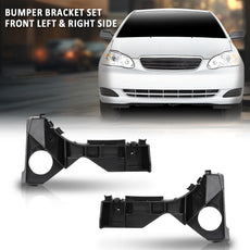 G-PLUS Front Bumper Brackets Pair for Toyota Corolla 2003-2008 Black Close-up View
