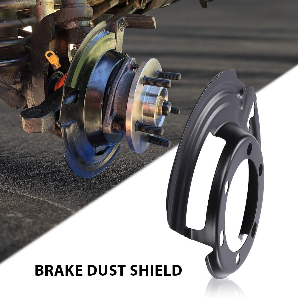G-PLUS Front LH & RH Brake Dust Shield Compatible with Jeep Cherokee XJ 1984-2001, Fit Jeep Wrangler 1987-2006, Fit Jeep Grand Cherokee 1993-1998 Brake Backing Plate Dust Shield 52005476, 52005477